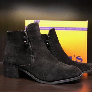 Black Vegan Suede Ankle Boots